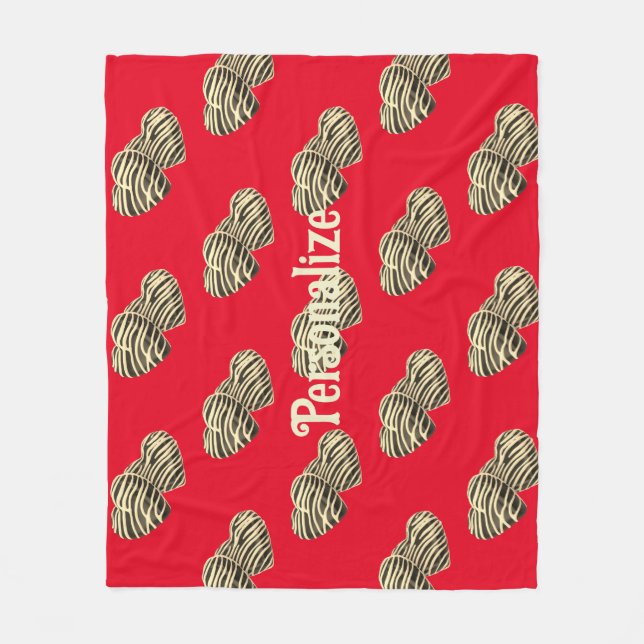 Schokolade Herzromantische niedliche Liebe Fleecedecke (Vorderseite)