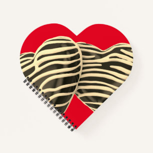 Schokolade, herzrot, süß niedlich notizbuch