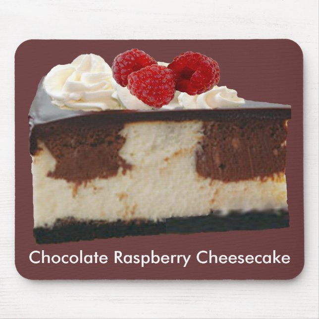 Schokolade Himbeere Cheesecake Mousepad (Vorne)