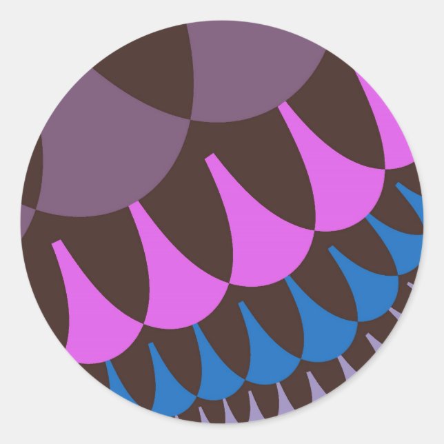 Schokolade Himbeerenskala Runder Aufkleber (Vorderseite)