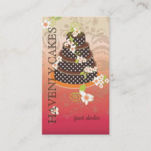 Schokolade Hochzeitskuchen/Bäckerei/Konditorei Visitenkarte