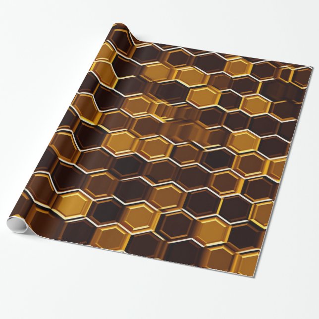 Schokolade Honeycomb Geschenkpapier (Ungerollt)