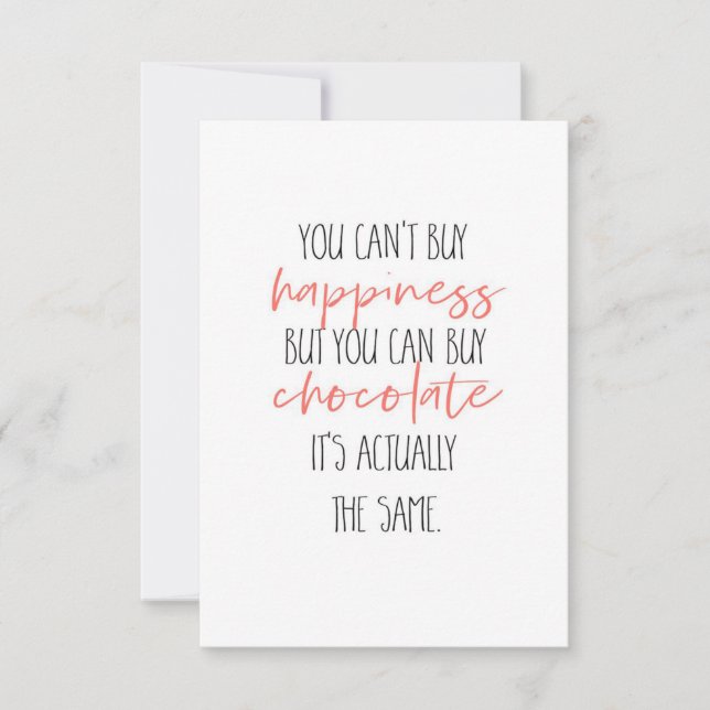 Schokolade kaufen RSVP karte (Vorderseite)