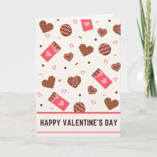 Schokolade & Kekse Frohen Valentinstag Karte