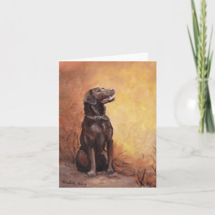 Schokolade Labe Hundekunst Notecard Karte