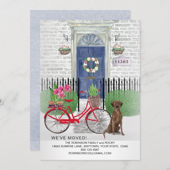 Schokolade-Laboratorium Retriever Fahrradtür Ankündigung (Vorne/Hinten)