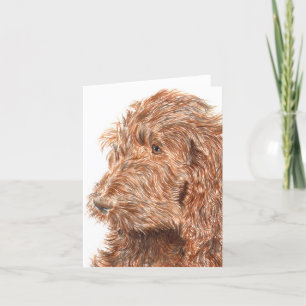 Schokolade Labradoodle #2 Notecard Karte
