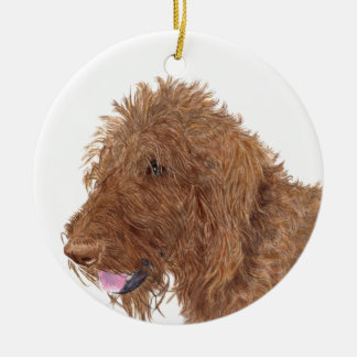 Schokolade Labradoodle Keramik Ornament