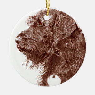 Schokolade Labradoodle Keramikornament