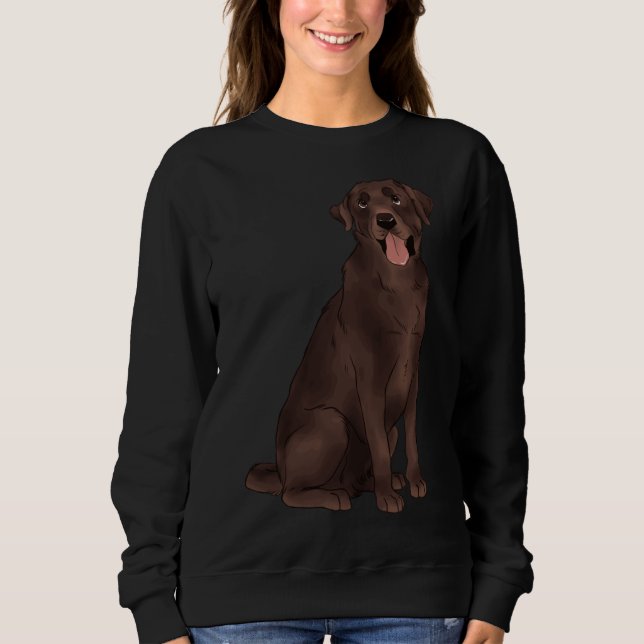 Schokolade Labrador 183 Sweatshirt (Vorderseite)