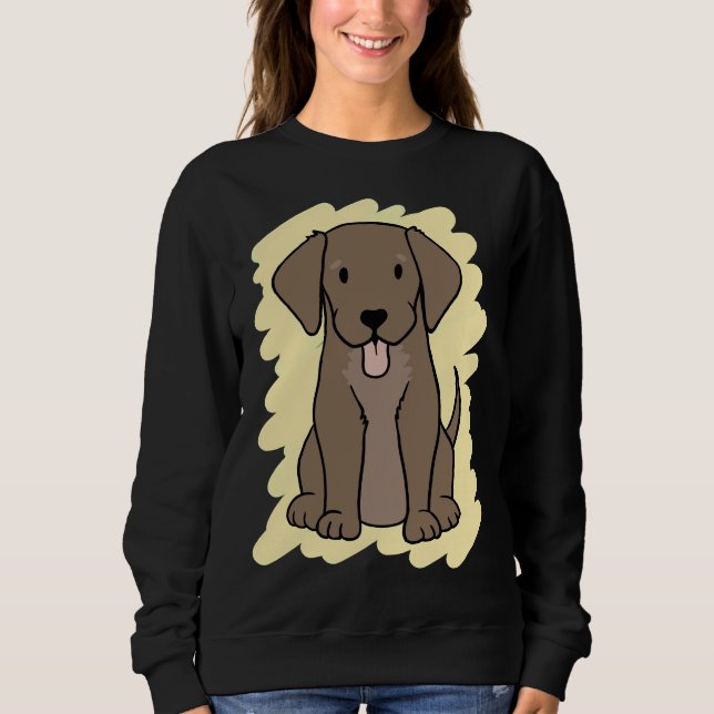 Schokolade Labrador 29 Sweatshirt (Vorderseite)