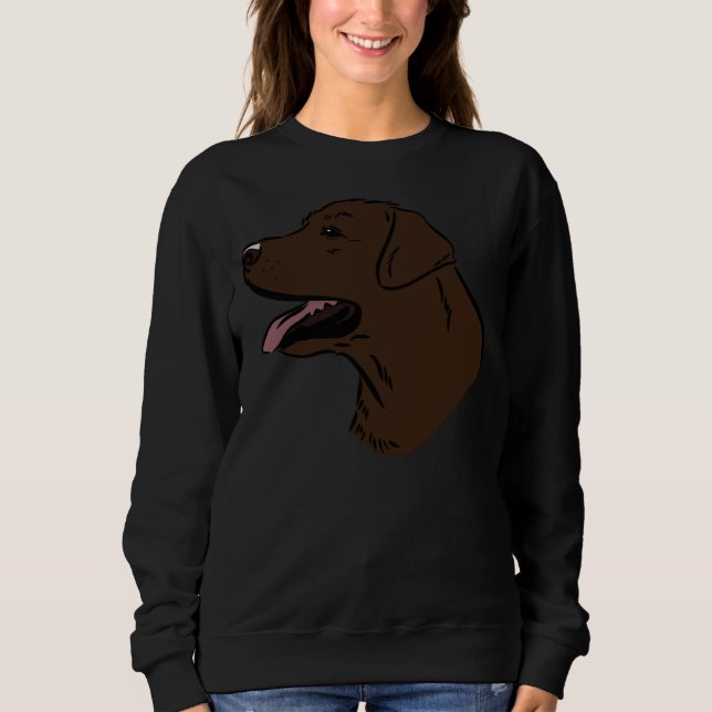 Schokolade Labrador 46 Sweatshirt (Vorderseite)