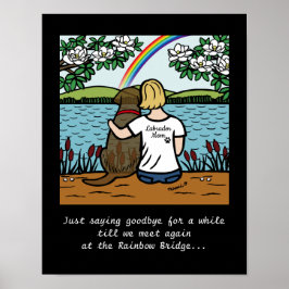 Schokolade Labrador Angel und Mama Blonde S Poster