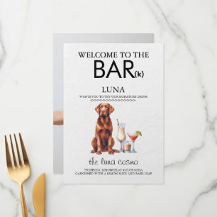 Schokolade Labrador Bar Menükarte