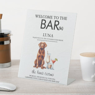 Schokolade Labrador Bar Sockelschild