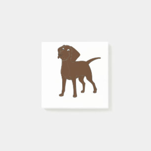 Schokolade Labrador Cartoon 3 Post-it Klebezettel
