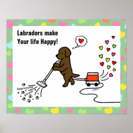 Schokolade Labrador Cartoon Poster