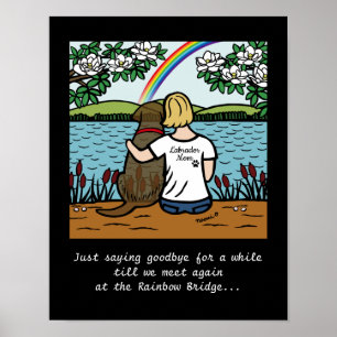 Schokolade Labrador Engel und Mama Blonde S Poster