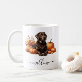 Schokolade Labrador Fall Tasse mit Personalisierte