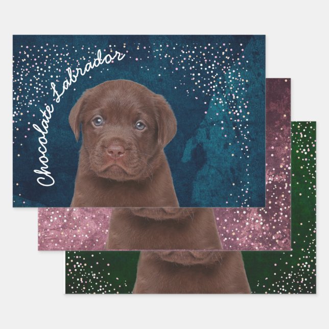 Schokolade Labrador Geschenkpapier Set (Set)