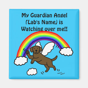 Schokolade Labrador Guardian Angel (Rainbow Bridge Magnet