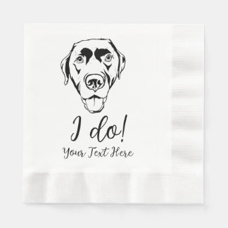 Schokolade Labrador Hochzeitscocktail Napkins Serviette
