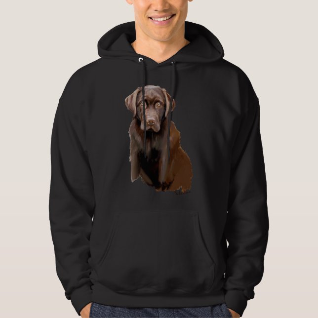 Schokolade Labrador Hoodie (Vorderseite)