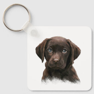 Schokolade Labrador Hund Schlüsselanhänger