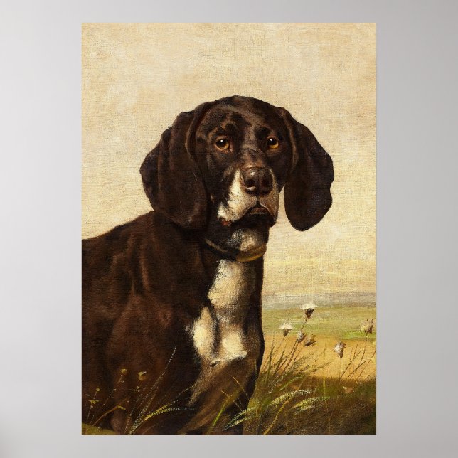 Schokolade Labrador Hund, Vintage Poster (Vorne)