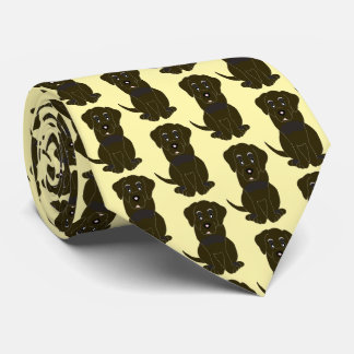 Schokolade-Labrador-Hunddesign Krawatte
