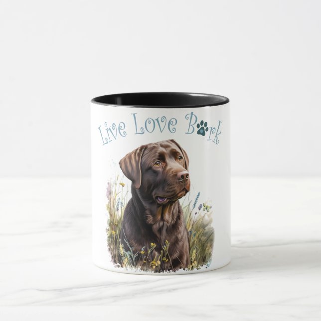 Schokolade Labrador Hunde Mama Tasse (Zentrum)