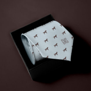 Schokolade Labrador Hunde Muster Mit Monogramm Krawatte