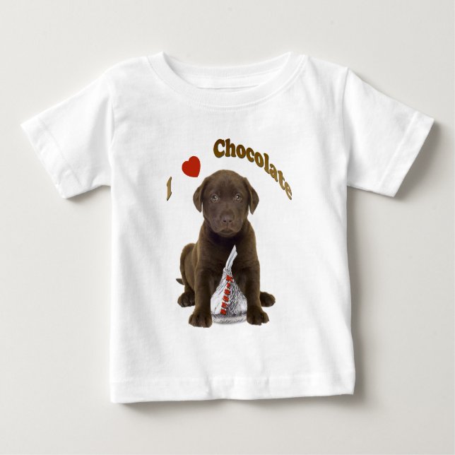 Schokolade Labrador I Liebe Chocolate Kisses Baby T-shirt (Vorderseite)