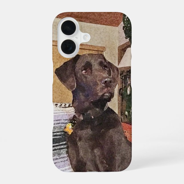 Schokolade Labrador iPhone 16 Hülle (Rückseite)