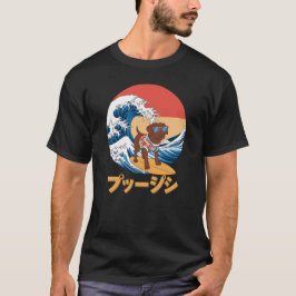 Schokolade Labrador Japanisch Kanagawa Wave Dog T-Shirt