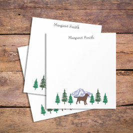 Schokolade Labrador Kontur Evergreen Tree Notepad Notizblock
