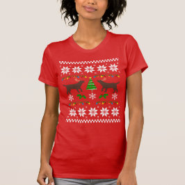 Schokolade Labrador Kontur Ugly Christmas T - Shir T-Shirt