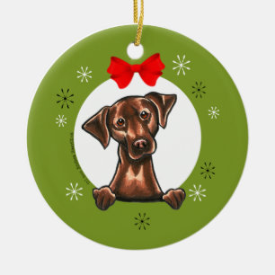 Schokolade Labrador Labrador Retriever Christmas C Keramikornament