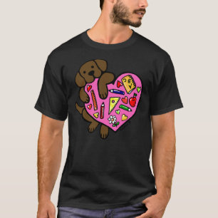 Schokolade Labrador Lehrer S Herz T-Shirt