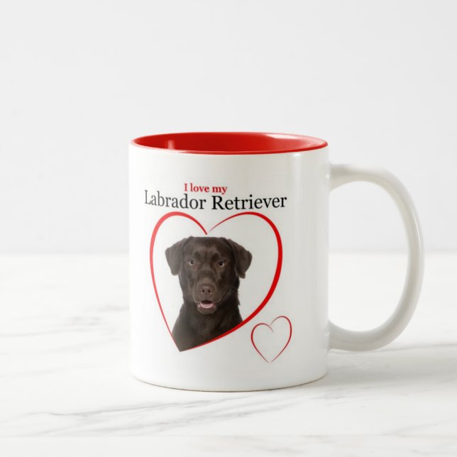 Schokolade Labrador Liebe Tasse (Rechts)