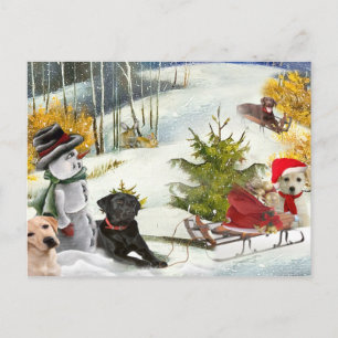 Schokolade Labrador Lieben Weihnachtskarten Feiertagspostkarte
