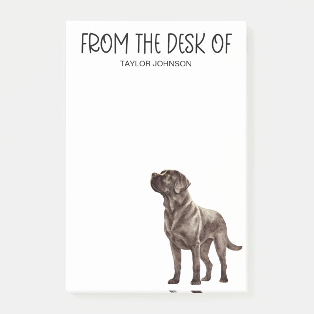 Schokolade Labrador Lover Post-it Klebezettel (Vorderseite)