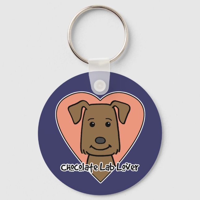 Schokolade Labrador Lover Schlüsselanhänger (Vorderseite)