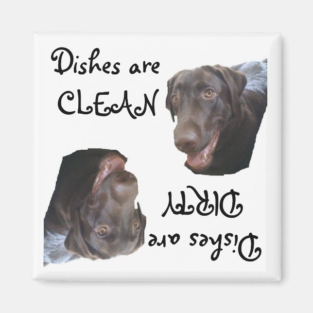 Schokolade Labrador Magnet (Vorne)