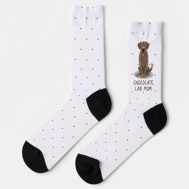 Schokolade Labrador Mama Labrador Retriever Mama H Socken (Linkes Detail)