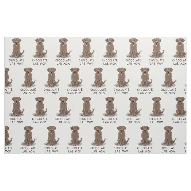 Schokolade Labrador Mama Labrador Retriever Mama H Stoff (Fat Quarter (45,7 x 55,9 cm))