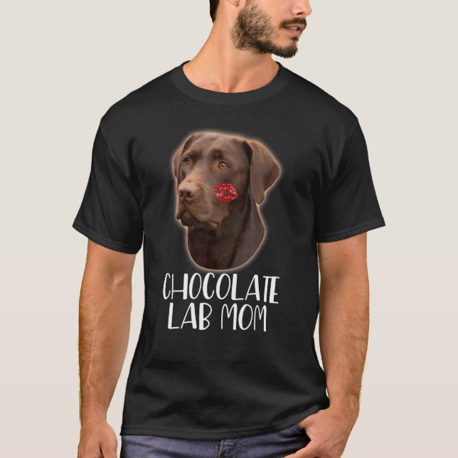 Schokolade Labrador Mama Schokolade Labrador Lipst T-Shirt (Vorderseite)
