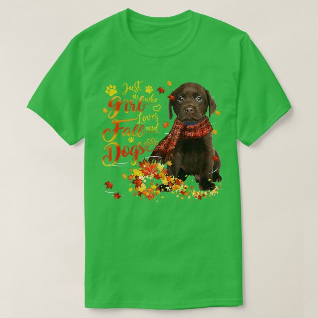 Schokolade Labrador nur ein Mädchen, das Lieben fa T-Shirt (Design vorne)