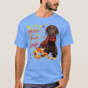 Schokolade Labrador nur ein Mädchen, das Lieben fa T-Shirt