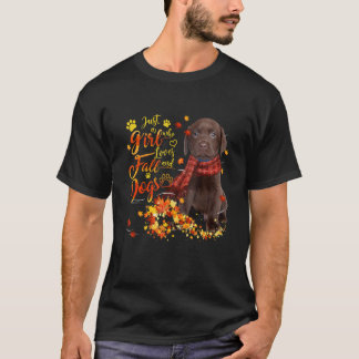 Schokolade Labrador nur ein Mädchen, das Lieben fa T-Shirt